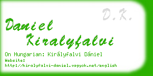 daniel kiralyfalvi business card